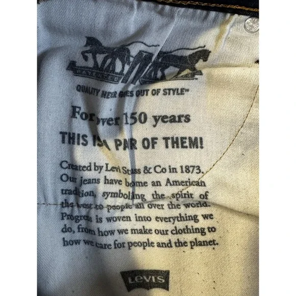 Levi's 512 Jeans Mens 32x30 (32x28) Dark Wash Slim Taper Stretch Zip 5 Pocket - Picture 15 of 15